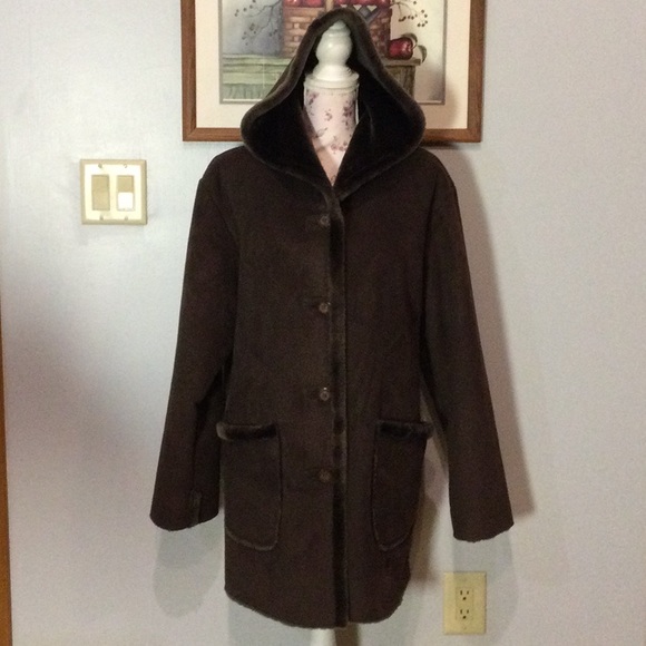 Jones New York Faux Suede Coat - Picture 1 of 16